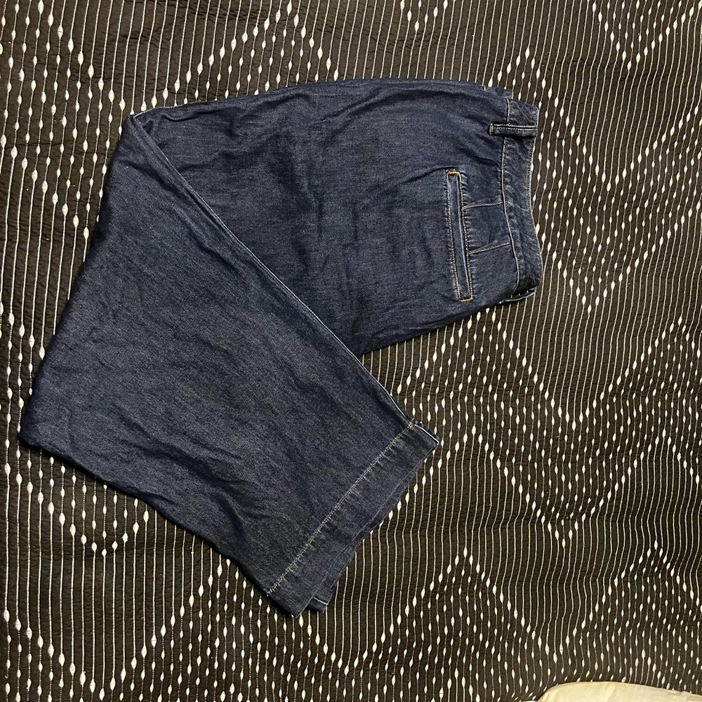 Lane Bryant wide leg, cuffed blue jeans. Size 24 plus size